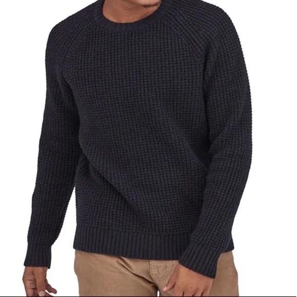 Patagonia Wool Waffle Knit Sweater Navy 